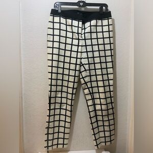 Black Label by Chico's White and Black checkered Pants (Size 0.5) 6.5 US